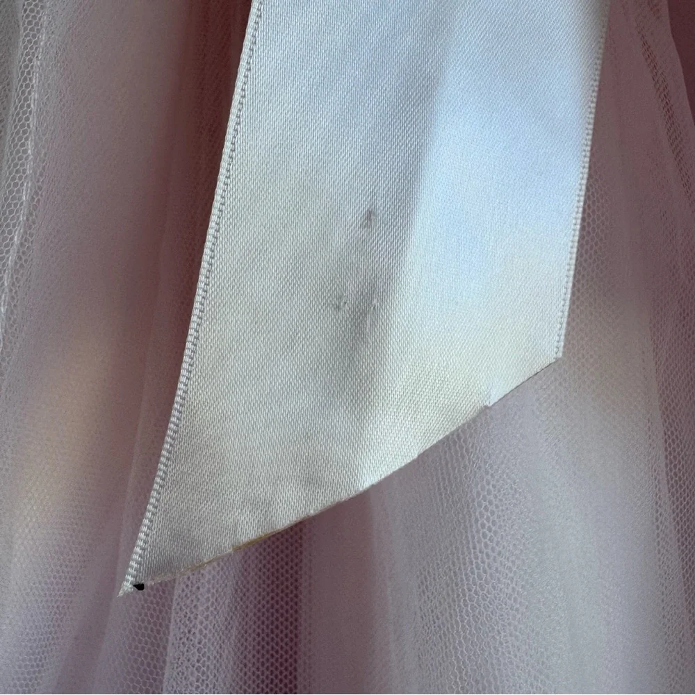 Chantilly Place Sleeveless Blush-Pink Floral Waist Tulle Gown for Girls. Size 5. - Picture 17 of 17